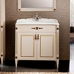 Belux Тумба под раковину Империя 85 слоновая кость – фотография-1